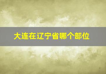 大连在辽宁省哪个部位