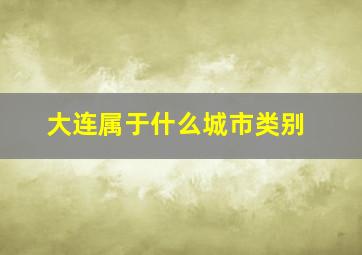 大连属于什么城市类别