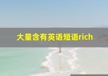 大量含有英语短语rich