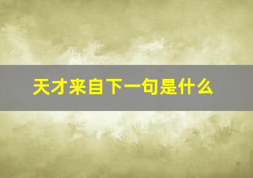 天才来自下一句是什么