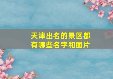 天津出名的景区都有哪些名字和图片