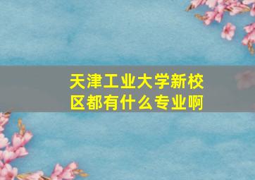 天津工业大学新校区都有什么专业啊