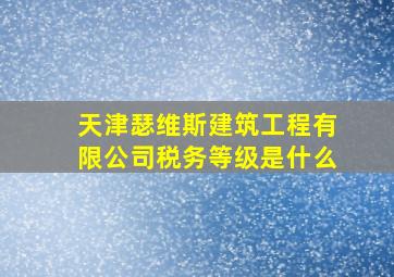 天津瑟维斯建筑工程有限公司税务等级是什么