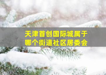 天津首创国际城属于哪个街道社区居委会