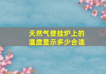 天然气壁挂炉上的温度显示多少合适