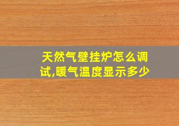 天然气壁挂炉怎么调试,暖气温度显示多少