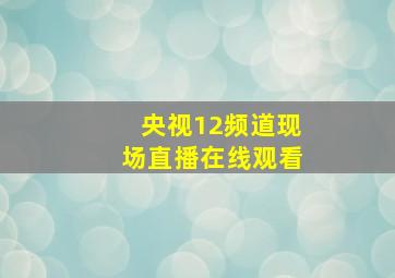 央视12频道现场直播在线观看