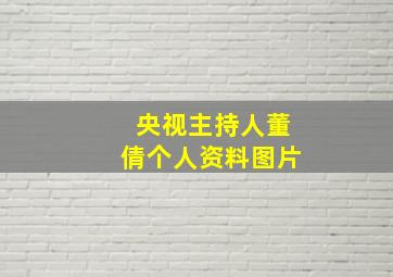 央视主持人董倩个人资料图片