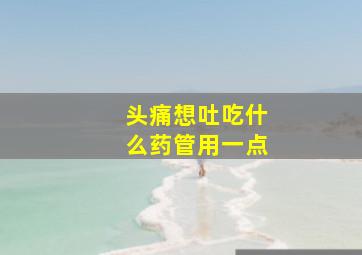 头痛想吐吃什么药管用一点