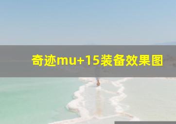 奇迹mu+15装备效果图