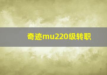 奇迹mu220级转职