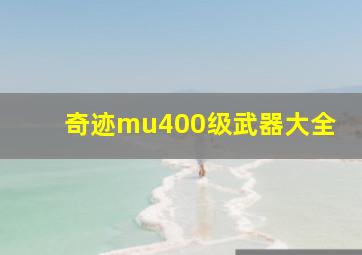 奇迹mu400级武器大全