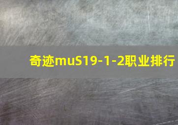 奇迹muS19-1-2职业排行