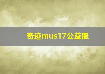 奇迹mus17公益服