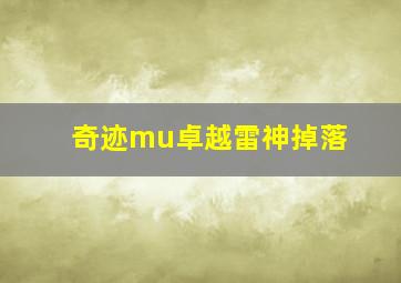 奇迹mu卓越雷神掉落