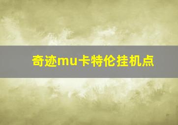 奇迹mu卡特伦挂机点