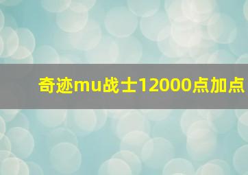 奇迹mu战士12000点加点