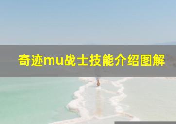 奇迹mu战士技能介绍图解