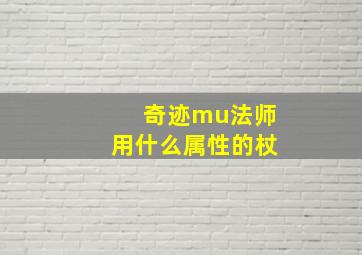 奇迹mu法师用什么属性的杖