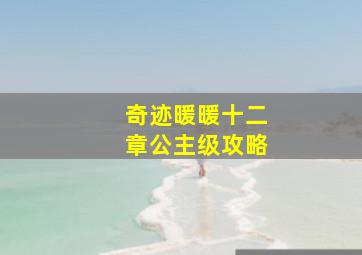 奇迹暖暖十二章公主级攻略