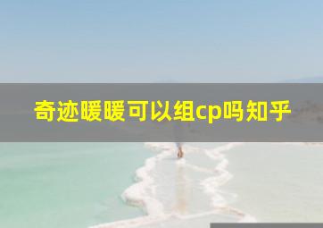 奇迹暖暖可以组cp吗知乎