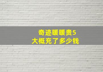 奇迹暖暖贵5大概充了多少钱