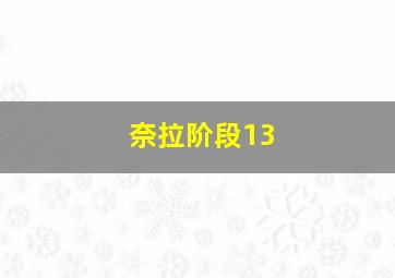 奈拉阶段13