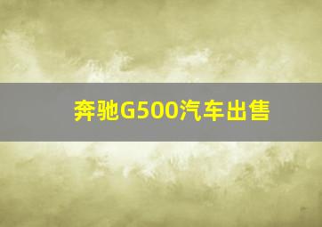 奔驰G500汽车出售