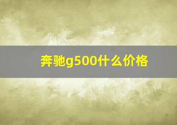 奔驰g500什么价格