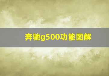 奔驰g500功能图解