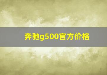 奔驰g500官方价格