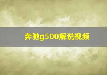 奔驰g500解说视频