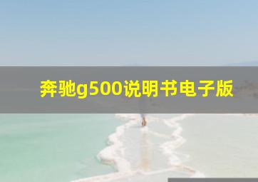 奔驰g500说明书电子版