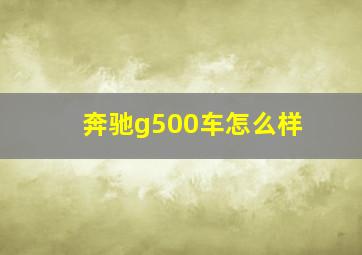 奔驰g500车怎么样