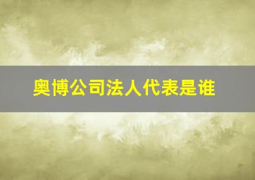 奥博公司法人代表是谁