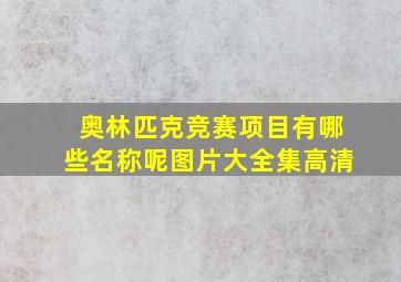 奥林匹克竞赛项目有哪些名称呢图片大全集高清