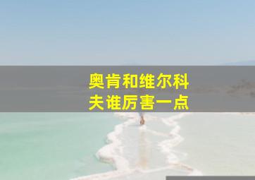 奥肯和维尔科夫谁厉害一点