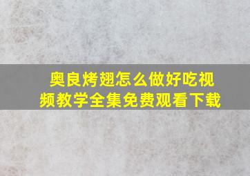 奥良烤翅怎么做好吃视频教学全集免费观看下载