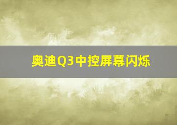 奥迪Q3中控屏幕闪烁