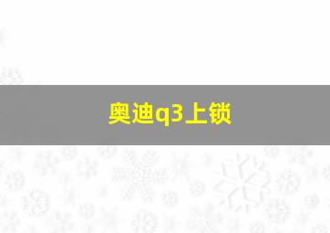 奥迪q3上锁