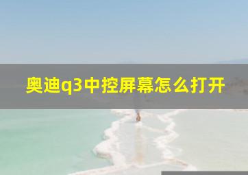 奥迪q3中控屏幕怎么打开