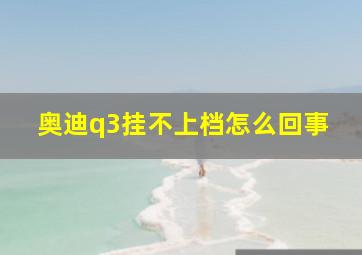 奥迪q3挂不上档怎么回事