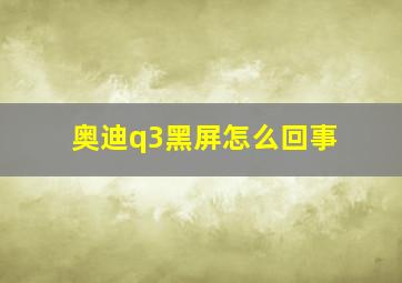 奥迪q3黑屏怎么回事