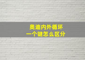 奥迪内外循环一个键怎么区分