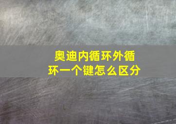 奥迪内循环外循环一个键怎么区分