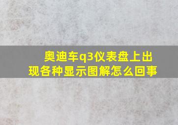 奥迪车q3仪表盘上出现各种显示图解怎么回事