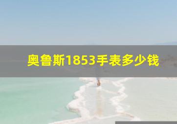 奥鲁斯1853手表多少钱