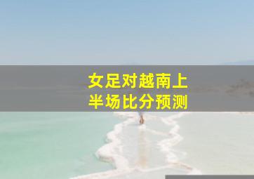 女足对越南上半场比分预测