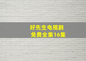 好先生电视剧免费全集16集