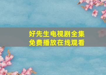 好先生电视剧全集免费播放在线观看